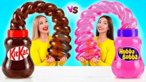 Мармеладная еда vs Шоколадная еда Челлендж # Безумная Кулинарная Битва от Multi DO Challenge
