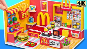 Постройте сладкий дом быстрого питания McDonald's с гамбургером и картошкой фри на двоих ❤️ Мин