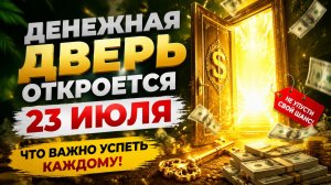 Денежная дверь откроется 23 июля. Что важно успеть.