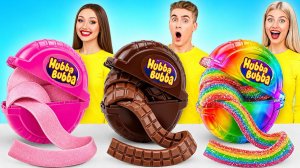 Мармеладная еда vs Настоящая еда vs Шоколадная еда Челлендж # Фантастические Лайфхаки Едой Mult