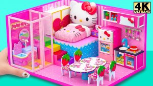 Превратите миниатюрный домик Hello Kitty из картона в дом мечты ❤️ Миниатюрный дом своими рукам