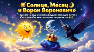 ☀️🌙🦅✨ «Солнце, Месяц и Ворон Воронович» — русская народная сказка | Аудиосказка для детей