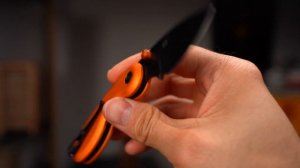 Нож Kizer Microbe black PVD сталь 14C28N рукоять Orange Aluminum