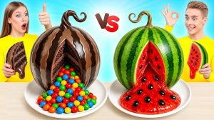 Челлендж. Шоколадная Еда vs Настоящая еда # Крутые Творческие Лайфхаки от Multi DO Challenge