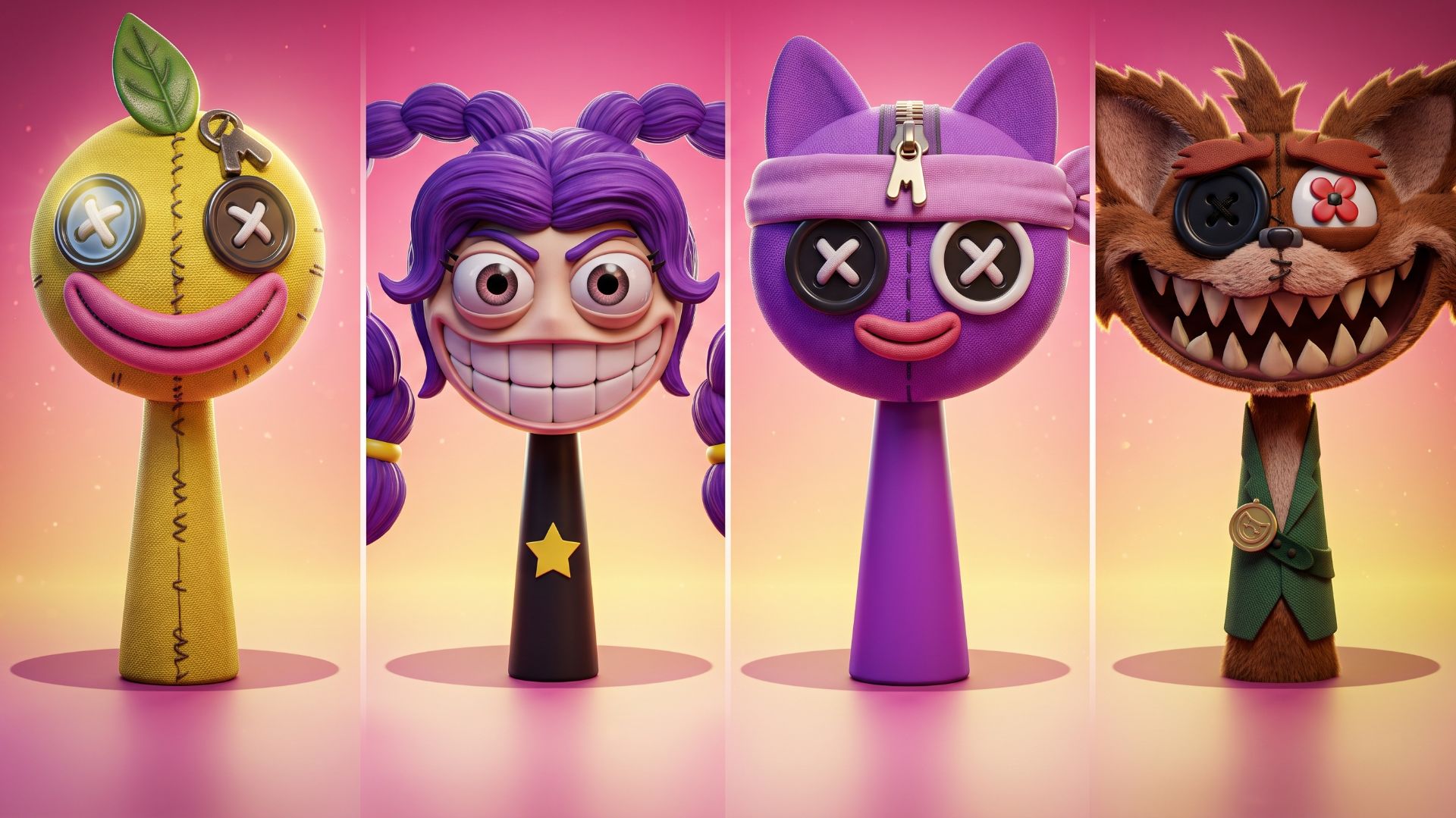 Спранки: Bindle Boogie, Lily Lovebraids, Goober Gutz и Giblet | Мега подборка Incredibox смотреть онлайн