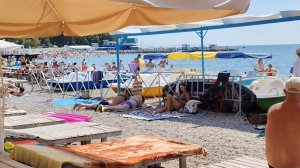 Море сегодня не очень, галечный пляж Высокого берега в Анапе