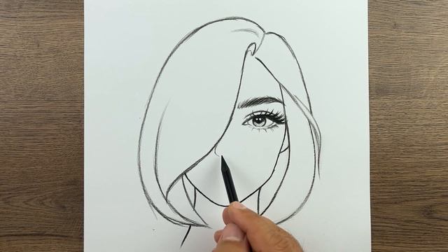 Как шаг за шагом нарисовать красивую девушку простыми линиями карандашом смотреть онлайн