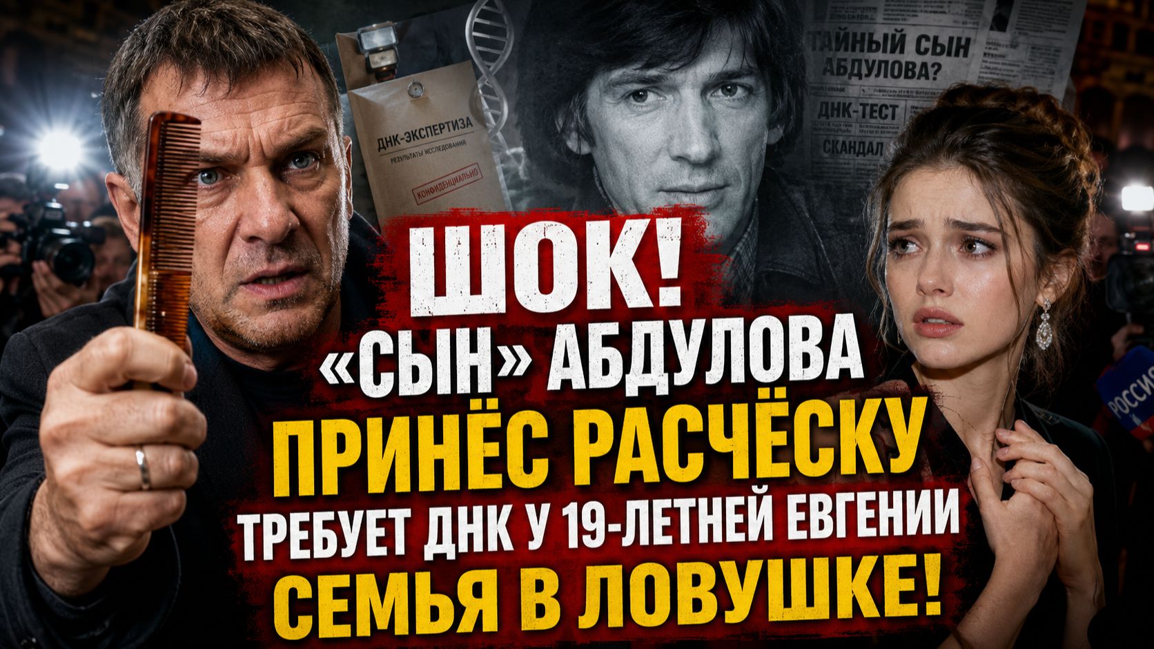 ШОК! «Сын» Абдулова принёс РАСЧЁСКУ и через газету требует ДНК у 19-летней Евгении: семья в ловушке! смотреть онлайн