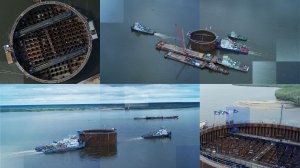 Первые в мире. Вывод в русло центрального коффердама Ленского моста
