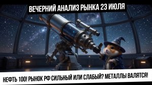 Вечерний анализ рынка 23 июля. Металлы валятся! Нефть летит вверх! Рынок РФ сильный или слабый?