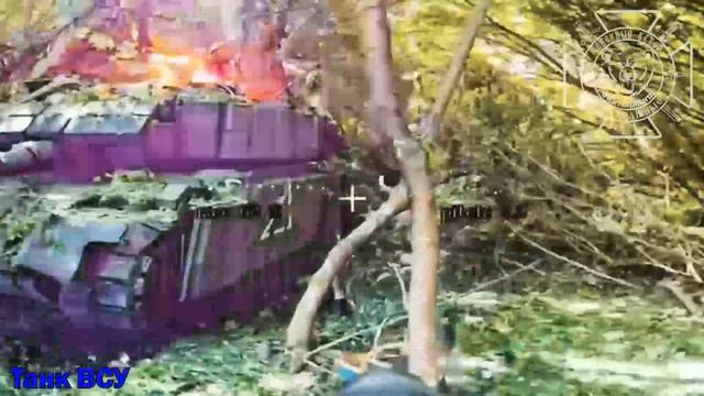 💥Бои в Сумской области: "Леопард" фашистов горит в лесном массиве смотреть онлайн