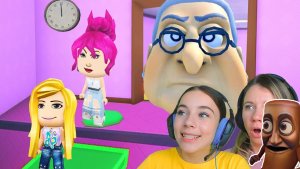 КОМАНДНЫЙ ПОБЕГ ОТ УЧИТЕЛЯ вместе С МАМОЙ в ROBLOX!