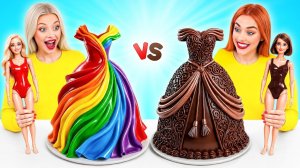Челлендж. Шоколадная еда vs. Настоящая еда Дорогая vs Дешевая # Кулинарная Битва с Едой от Mult