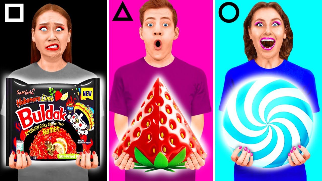 Геометрический Челлендж с Едой # Съедобная Битва с DaGaDa Challenge смотреть онлайн