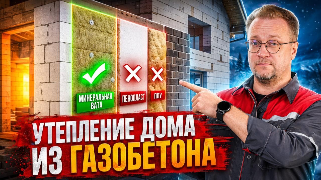 Чем утеплить и облицевать газобетон? Главные ошибки отделки смотреть онлайн