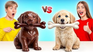 Челлендж. Шоколадная Еда vs Настоящая еда # Смешные Кухонные Моменты от Multi DO Challenge