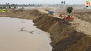 Строительство, засыпка водного канала, высотные съёмки