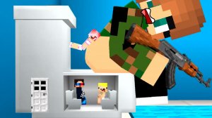 🚽🪖МЫ ПОСТРОИЛИ ДОМ В УНИТАЗЕ ВОЕННЫХ В МАЙНКРАФТ! ШЕДИ MINECRAFT