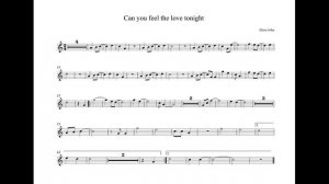 John, Elton - Can you feel the love tonight - backing track trumpet Bb