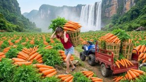 Накопала морковки на продажу и собрала тыквы. Работая на ферме нашла яица. Серия 56
