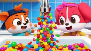 🍿Дети играют с волшебным краном | Экономия воды | Образовательный мультфильм | Шериф Лабрадор