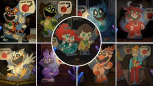 Время игр с Поппи. Глава 4. Картонные вырезки ВСЕХ отвергнутых тварей + реплики