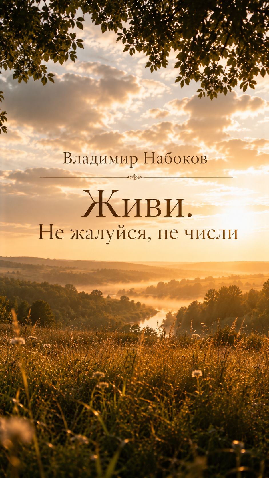 «Живи. Не жалуйся...» — одно из самых светлых философских стихотворений Владимира Набокова.