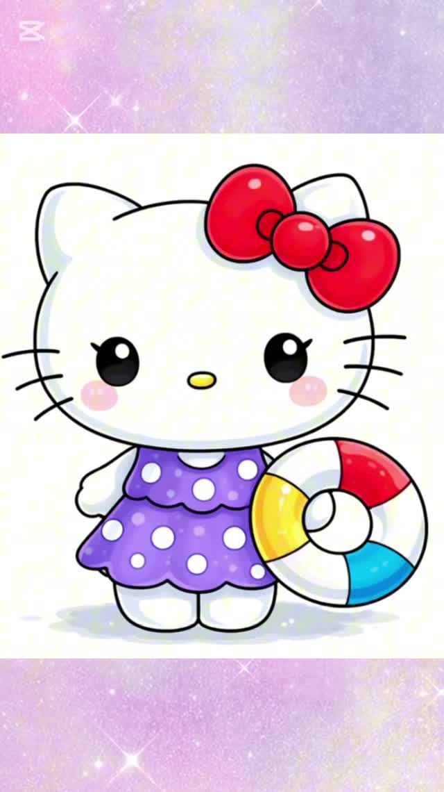 Рисунок Hello Kitty с кругом #короткоевидео #какрисовать смотреть онлайн
