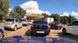 Обычная очередь на заправке в Воронеже 22.07.26