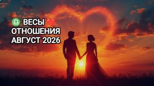 ♎ ВЕСЫ ❤️ ОТНОШЕНИЯ АВГУСТ 2026