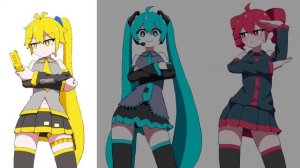 Miku Hatsune, Teto Kasane & Neru Akita - Miku Teto Neru (Atena & Tanjiro Taidana Mix)