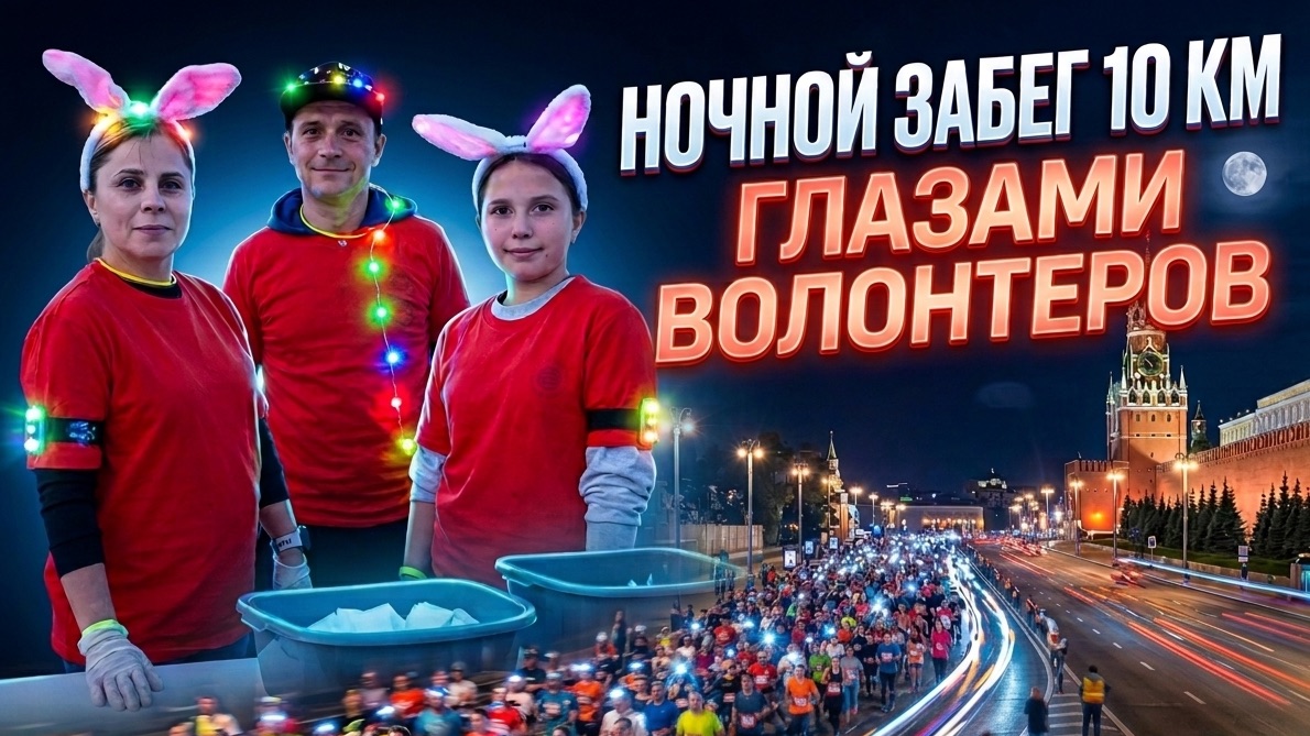 Ночной Забег в Москве 2026, глазами волонтеров