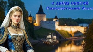 С днём святой княгини Ольги. Красивая музыкальная открытка.