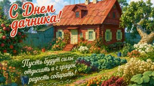 С днём дачника. Веселая музыкальная открытка.