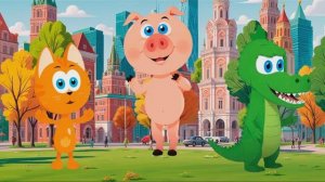 Котёнок Кордэ и друзья - Ваза разбилась и свинка застряла в фонтане - Смешные мультики для детей - К