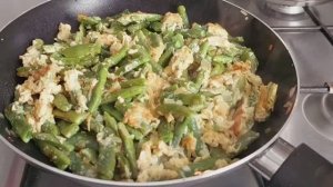 Зеленая фасоль хоть на завтрак хоть на ужин! Это так вкусно и быстро! Стручковая фасоль с яйцами