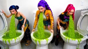 Руми, Миру и Зои вырвало, и они очень сильно заболели! K-pop-охотницы на демонов!