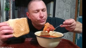 Мукбанг/обжорыч/еда на камеру/Борщ/Суп с мясом/