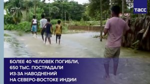 Более 40 человек погибли, 650 тыс. пострадали из-за наводнений на северо-востоке Индии