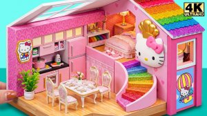 Сделайте кулинарный домик Hello Kitty с милой мини-кухней и роскошной спальней 🌈❤️ #Миниатюрный