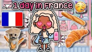 ОДИН ДЕНЬ ВО ФРАНЦИИ 🇫🇷 /прилетела за круассанами🥐/влог тока бока - Toca Boca World  - toca twix