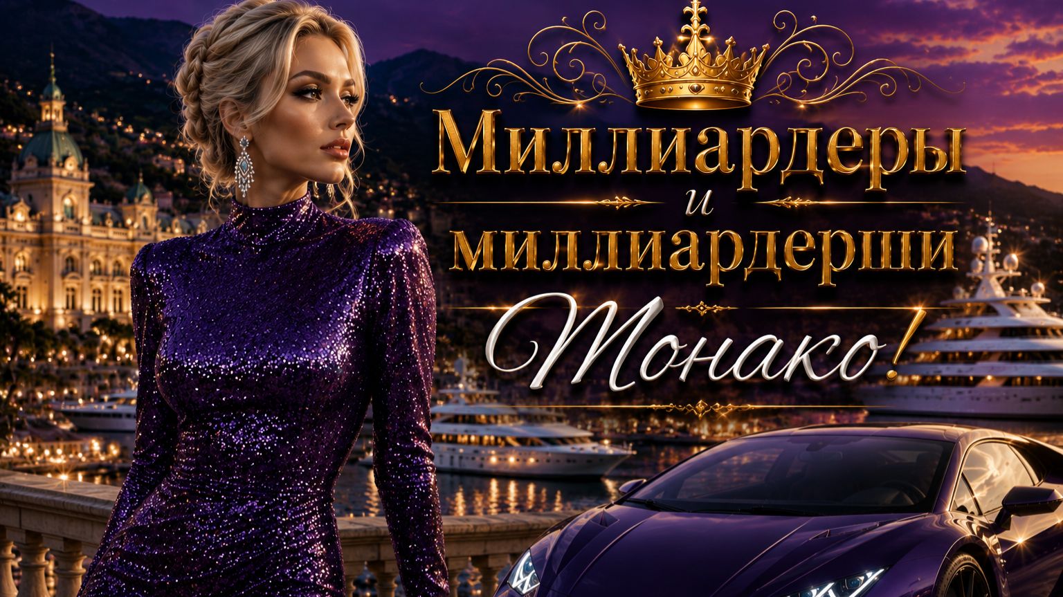 Роскошная ночная жизнь богатых дам Монако и суперкары Монако!