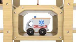 Цвета для детей с игрушечными уличными транспортными средствами Bus Transporter