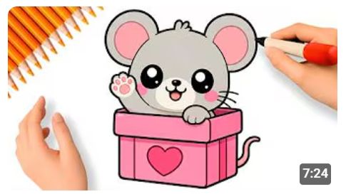 КАК НАРИСОВАТЬ МИЛУЮ МЫШКУ 🐭💟 смотреть онлайн