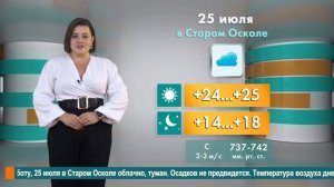 Погода в Старом Осколе на 25 июля