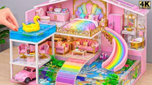 🌈🧜♀️ Сделайте волшебный семицветный дом русалки с огромным бассейном-аквариумом ❤️ #Миниатюрны