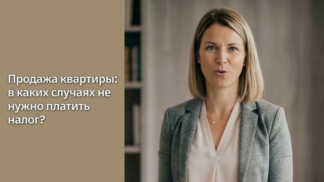 Продажа квартиры: в каких случаях не нужно платить налог? смотреть онлайн