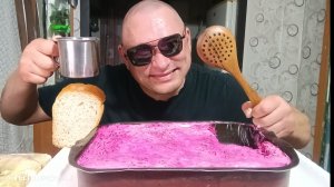 мукбанг/Обжорыч/салат Селёдка под шубой/
