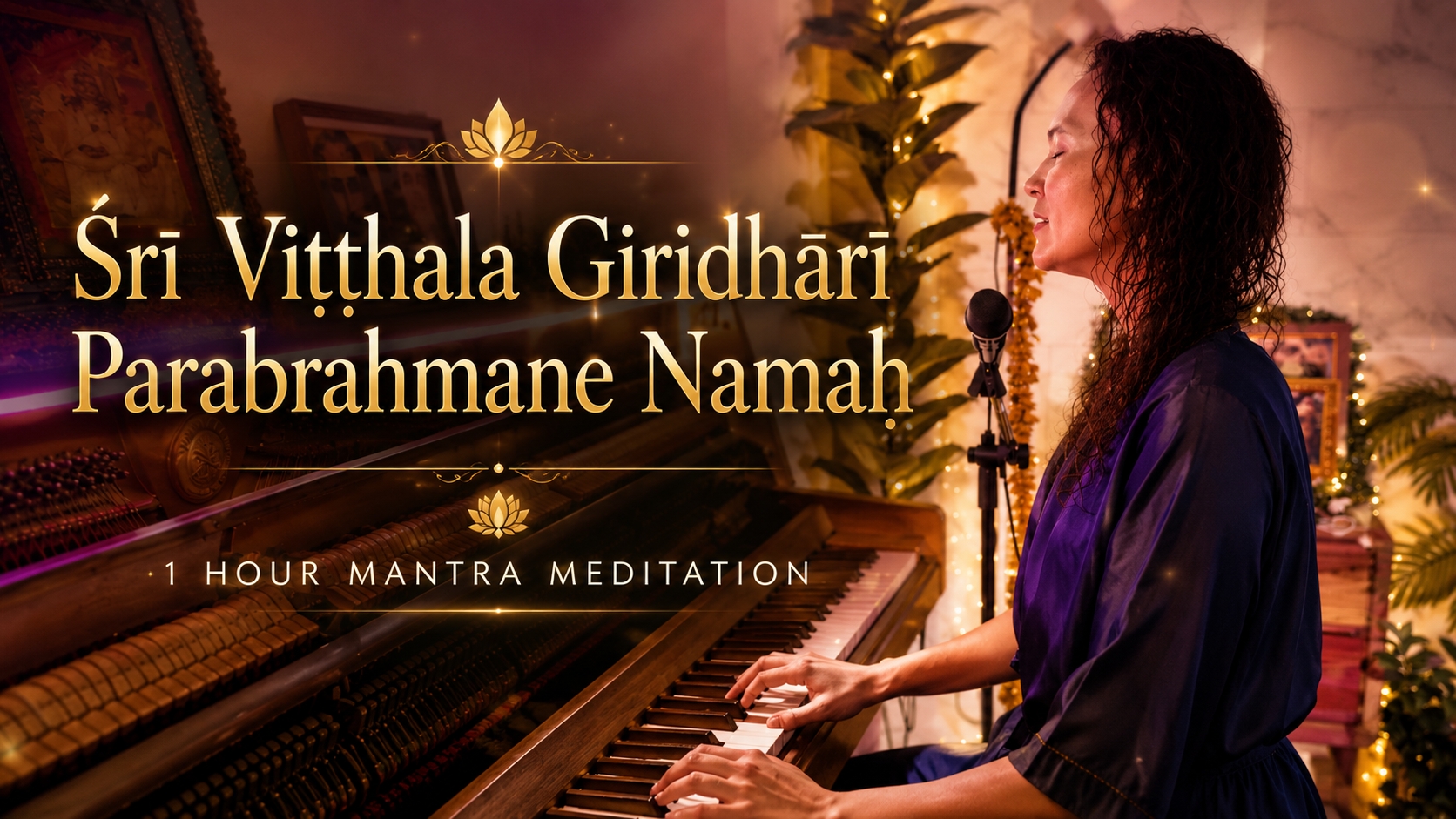 Sri Vitthala Giridhari Parabrahmane Namah | 1 Hour Piano Mantra смотреть онлайн