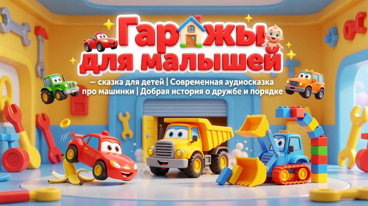 🚗🏠👶✨ «Гараж для малышей» — сказка для детей | Современная аудиосказка про машинки